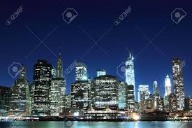 Lower Manhattan Skyline At Night New York City Stock Photo Picture And Royalty Free Image Image 19369278
