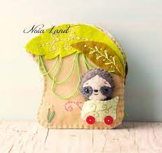 Sloth Activity Book Soft Book Soft Book Felting Projects Book Activities