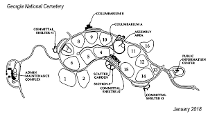 The landscape and plantings help to instill a sense of peace and reverence. Map Of Georgia National Cemetery