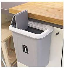 Amazon Com Karyhome Hanging Trash Can Small Cabinet Kitchen Trash Can Garbage Can For Kitchen Cupboard With Automati Kitchen Trash Cans Trash Can Garbage Can