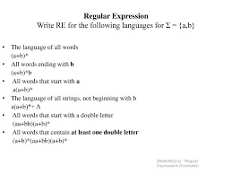 A regular expression or regex is a special text string used for describing a search pattern. Regular Expressions Examples Ppt Download