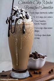 Chocolate Chip Mocha Breakfast Smoothie Coffee Recipes Smoothie Recipes Food