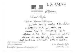 Nous vous mettons en relation avec les centres agréés par les préfectures qui organisent les tests psychotechniques en vue de retrouver votre permis de. Courrier Du Prefet Des Pyrenees Atlantiques A Tartaro Enbata