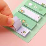 Cute Index Sticker, Girl Cartoon Book Tags Sticky, Teaching Message  Sticker, writable Document tab