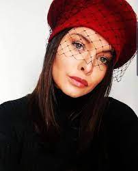Beret Hat With Veil French Beret Veiled Paris Style Black Etsy Beret Hat French Beret Black Fascinator