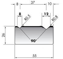 Precision Hydraulic Press Brake Molds Standard 2v Dies ...