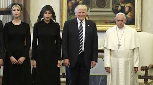 Image result for Photos of Melania Trump with veil and rosary