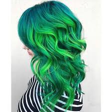 Crazy Cool Hair Colors Liked On Polyvore Featuring Beauty Products Haircare Hair Color And Hair Green Hair Colors Green Hair Dye Bright Hair Colors
