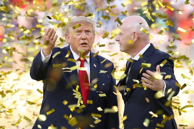 Trump presents Spain World Cup trophy after win over Argentina