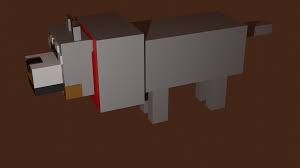 Download Stl File Dog Wolf Minecraft 3d Print Template Cults