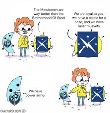 In Fallout 4, Should I Join The Brotherhood Of Steel Or Stay With The  Minutemen? If I Join The Brotherhood, Will I Remain Allies With The  Minutemen? - Quora