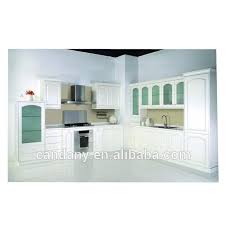 modern pvc kitchen cabinet with glass