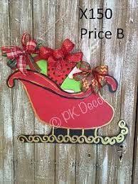 X150 Santa Sleigh Door Hanger Christmas Door Decor Christmas Tree Decorating Tips Christmas Door Hanger Christmas Door Decorations