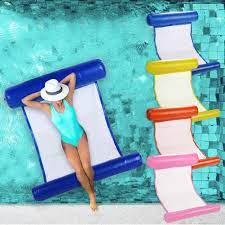 3 layer floating pad water mat island water sports swimming foam pool mattress. Inflatable Water Hammock Outdoor Swimming Pool Floating Bed Lounge Chair Pad Pool Floats Rafts Home Garden