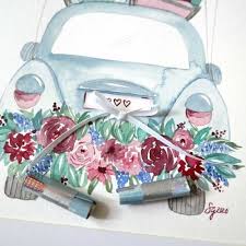 Just married auto vorlage zum ausdrucken : Erweitere Einen Kunstdruck Mit Ein Paar