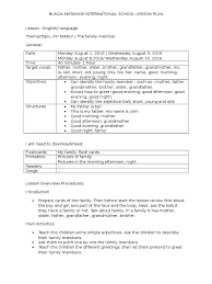 Context sentences for bunga matahari in english. English Lesson Plan 2 My Family Phonics Lesson Plan