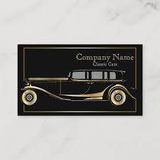 Gold Limo Classic Cars Business Card Zazzle Com In 2021 Classic Cars Business Cards Limo
