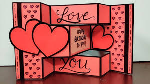 Birthday Card Ideas For Boyfriend Handmade Card For Birthday Diy Card Idea For Birthday Trifold Card Birthday Cards Diy Diy Cards For Boyfriend Birthday Cards For Friends