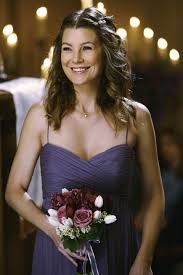 Ellen Pompeo Wore Amsale Bridesmaids G458c On The 100th Episode Of Tv Show Grey S Anatomy Greys Anatomy Meredith Grey Meredith And Derek