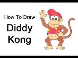 How To Draw Diddy Kong - Youtube