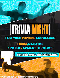 Whether you know the bible inside and out or are quizzing your kids before sunday school, these surprising trivia questions will keep the family entertained all night long. Pop One Trivia Night Today And You Re Invited 1 Pm Pdt 4 Pm Edt 8 Pm Gmt R Populationonevr
