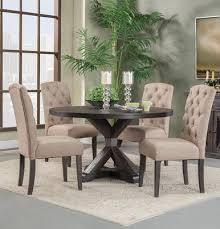 Alpine Newberry 54 Round Dining Table Set In Salvaged Grey Round Dining Room Table Round Dining Table Sets Round Dining Room