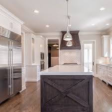 Flemington Granite On Instagram Check Out The Beautiful Contrast Of A Thick White Quartz Counterto White Quartz Countertop Brown Kitchens Kitchen Renovation