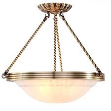 Painted brass canopy, seeded glass shade, with a side latch to open the shade to access the bulb. Buy One Get One Byb 601 3p L Flush Mount Ceiling Light 3 Lights Ceiling Pendant Fixture D24 Solid Brass Finish Buy Online In El Salvador At Elsalvador Desertcart Com Productid 19041321