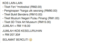 Semoga allah memasukkan kita semua ke dalam syurga tanpa dihisab. Percutian Bajet 3 Hari 2 Malam Di Penang Guna Rm300 Je Tak Percaya Ikut Cara Lelaki Ni Bercuti