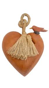 Coração Poesia Passarinho (25x17cm) - In.Feite