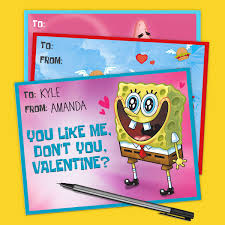 Coloring sheets spongebob valentine free printable for little kids. Spongebob Squarepants Valentines Nickelodeon Parents