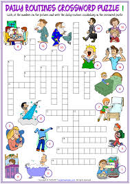 Make a crossword find a crossword about login/sign up. Daily Routines Vocabulary Esl Crossword Puzzle Worksheets For Kids
