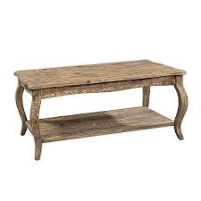 The weighty wooden legs are elegantly curved and boast detailing carving. Alaterre Rustic Reclaimed Wood Coffee Table With Driftwood Finish Bed Bath Beyond