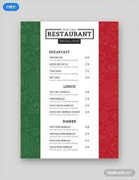 When it comes to creating a birthday menu, make sure that you would provide a wide variety of birthday party dinner foods from the birthday cake right down to the finger foods that you will be serving to satisfy your guests of different age and culture. Italian Menu Template Free Psd Illustrator Indesign Word Apple Pages Publisher Template Net Italian Menu Restaurant Menu Template Menu Template Word