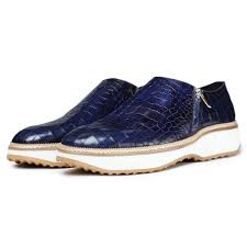 Slip On Zipper Sneakers- Crocs Navy | Lethato Standard / US 9.5 – 10 / Croc Navy