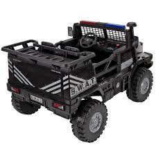 Huffy 12v Battery Powered Swat Truck 2 Seater Ride On Toy Walmart Com Walmart Com