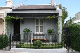 Simple Elegant Landscaping Of A Little Single Fronted Cottage In Melbourne Ben Scott Garden Design Melbourne Facade House House Exterior House Front