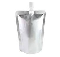 50 pcs Double-Sided Silver Aluminum Mylar Screw Cap Stand-Up Drinking Flask  Pouch (16.9 oz, Double-Sided Silver)