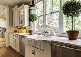 If the farmhouse kitchen cabinet style's signature look is white painted cabinets, country farmhouse style kitchen cabinets abundantly make use of wood in natural finish. Farmhouse Kitchen Cabinets Door Styles Colors Ideas Designing Idea