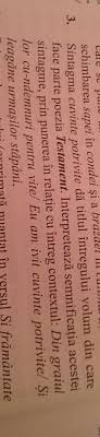 Opera sa poetica, de o originalitate exemplara, reprezinta o alta varsta marcanta a literaturii romane. Ma Puteti Ajuta Cu 3 E Vorba De Testament De Tudor Arghezi Brainly Ro