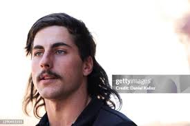 Brayden Cook of the Crow speaks to the media during a media... News Photo