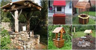 This diy wooden wishing well has a lid, so you can keep it closed up when you want. 10 Easy Diy Garden Wishing Wells You Can Make Today With Free Plans Diy Crafts