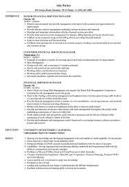 Financial Services Manager Resume Samples Velvet Jobs