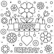 A simple wish for a happy day is always appropriate and will make her day special for the sheer fact that you thought of her and were kind. Happy Birthday Coloring Card Birthday Coloring Pages Happy Birthday Coloring Pages Free Printable Birthday Cards