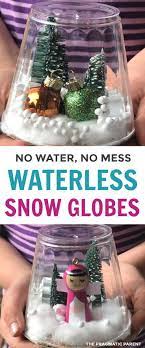 How To Make A Waterless Snow Globe Quick Easy Snow Globe Crafts Christmas Snow Globes Waterless Snow Globe