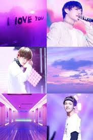 تصاميم بي تي اس على اللون البنفسجي k pop كيبوب amino bts wallpaper black pink poster