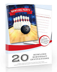 Bowling party invitations, 4 x 6 inch, 8 count inviting your family and friends will be a piece of cake with these bowling party invitations. 20 X Bowling Party Birthday Invitations With Envelopes Olivia Samuel