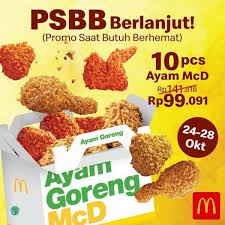 Rasanya yang lezat menjadikan makanan tersebut bisa dimakan dalam segala suasana, baik untuk sarapan, makan siang ataupun makan malam. Promo Mcdonalds Mulai Dari Harga Rp 20 000 99 000 Dapat Ayam Goreng Sampai Menu Jepang Warta Kota