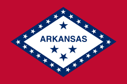 The flag's design depicts a diamond on a red field. Flag Of Arkansas Wikipedia
