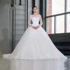 Full Sleeves Long Ball Gowns Wedding Dresses Pretty White Ivory Bridal Gowns Wedding Gowns Ivory Bridal Gown Ball Gowns Wedding Long Sleeve Wedding Dress Lace